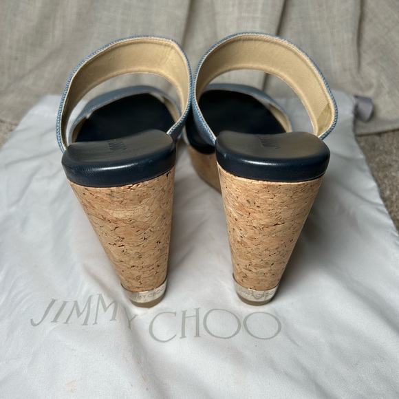 Jimmy Choo Parker 100 cork wedge slides - Picture 8 of 10